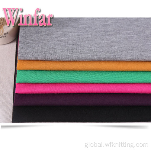 Summer Design Polyester Spandex Fabric Plain Dye Single Jersey Polyester Spandex Knit Fabric Factory